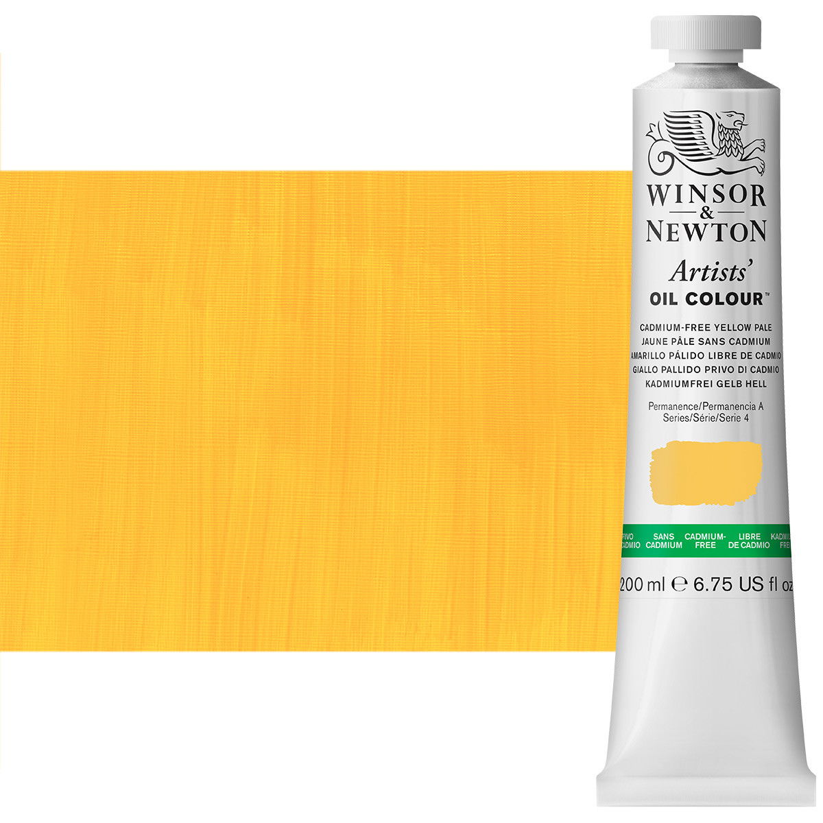Winsor Newton Artist Oil Cadmium Free Yellow Pale 200 ml Tube - (200034440)