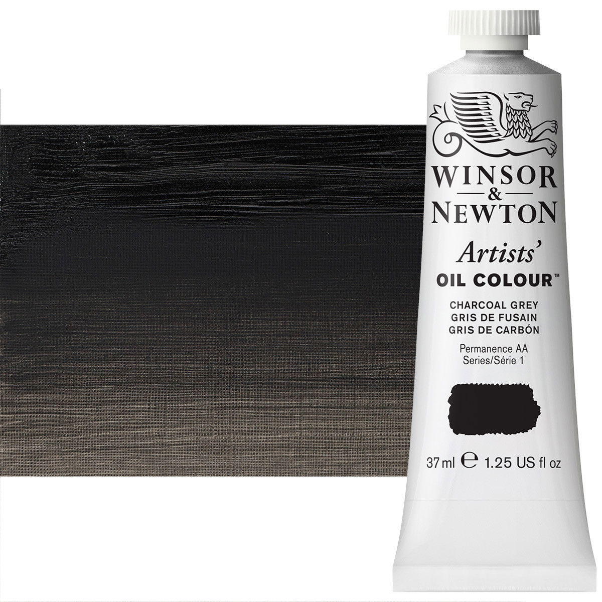 Winsor Newton Artist Oil Charcoal Grey 37ml Tube - (2071)