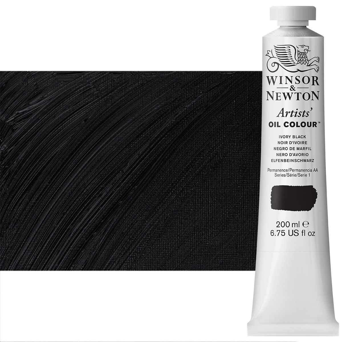 Winsor Newton Artist Oil Ivory Black 200ml Tube - (83357)