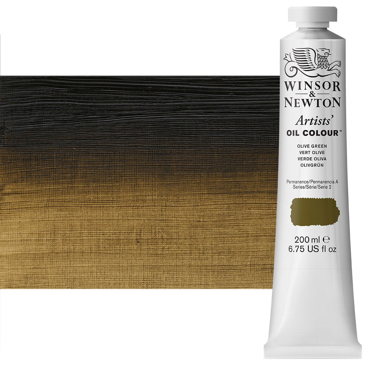 Winsor Newton Artist Oil Olive Green 200ml Tube - (83360)