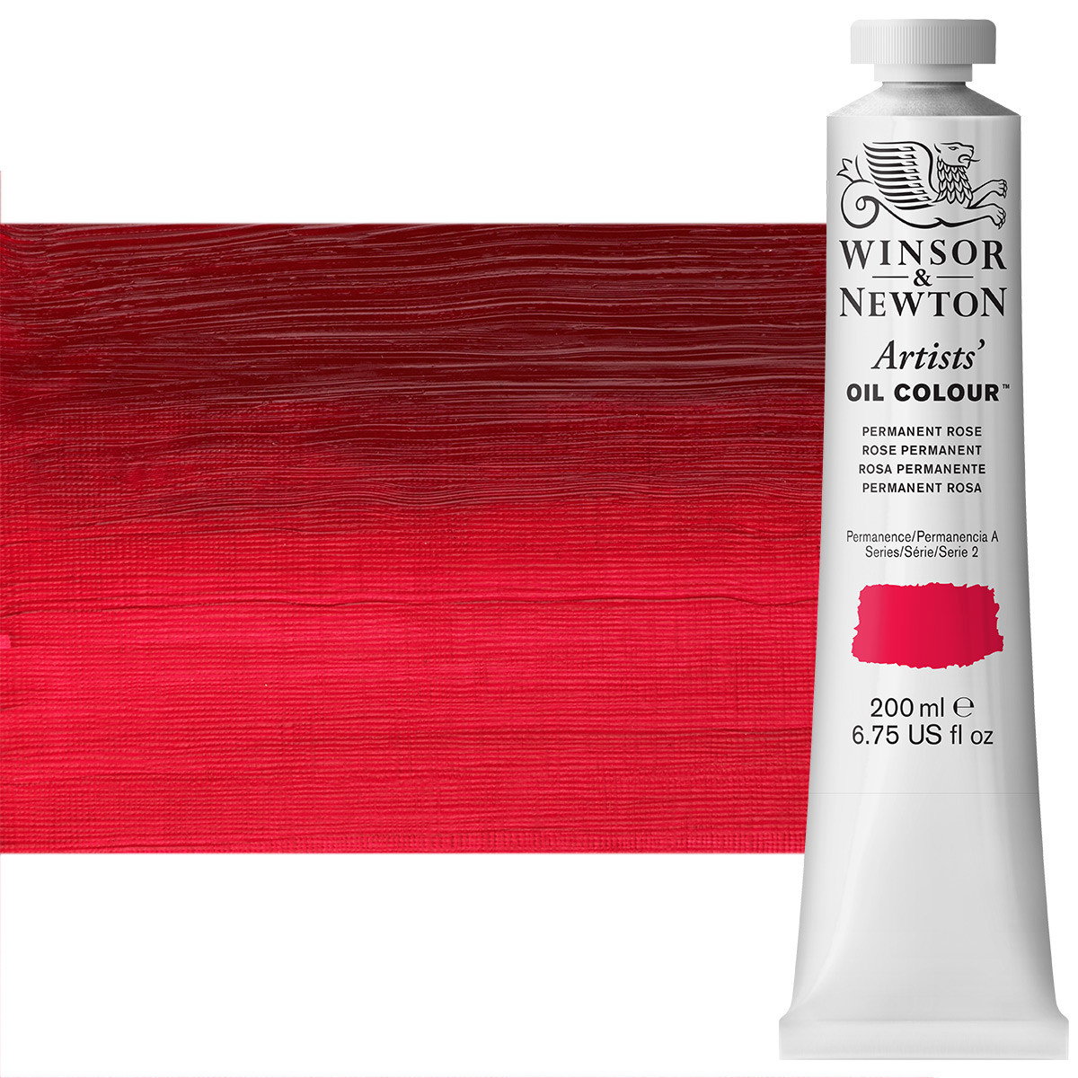 Winsor Newton Artist Oil Permanent Rose 200ml Tube - (83362)