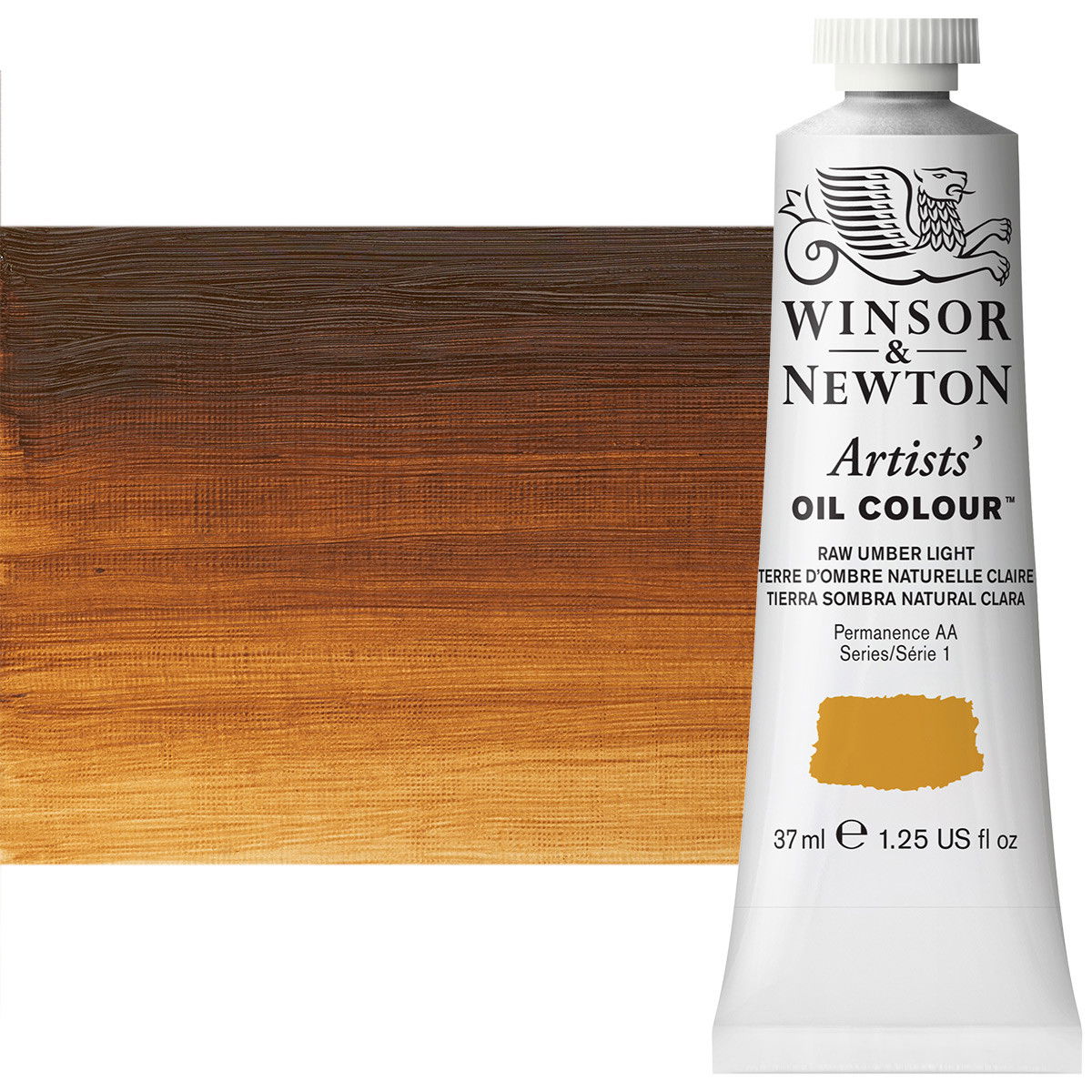 Winsor Newton Artist Oil Raw Umber Light 37ml Tube - (63516)