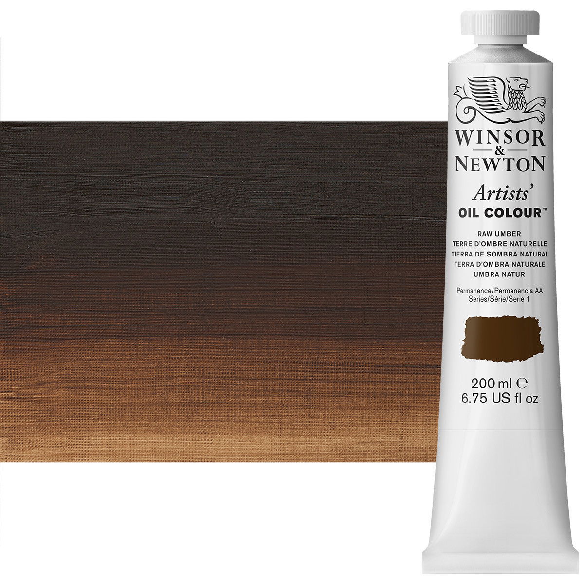 Winsor Newton Artist Oil Raw Umber 200ml Tube - (83366)