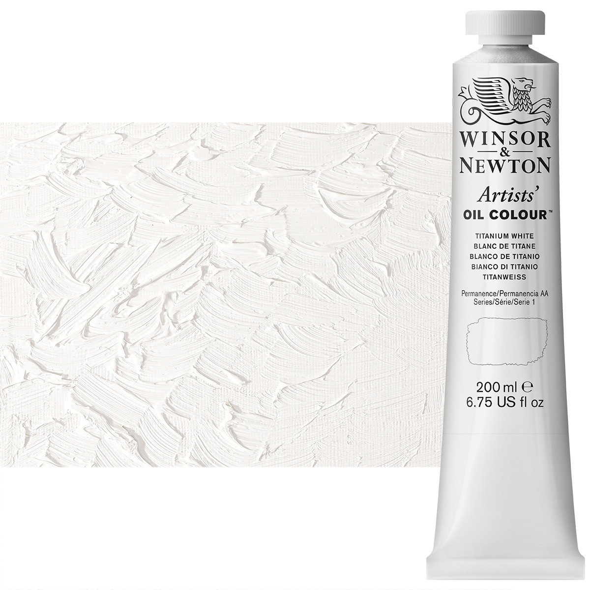 Winsor Newton Artist Oil Titanium White 200ml Tube - (83371)