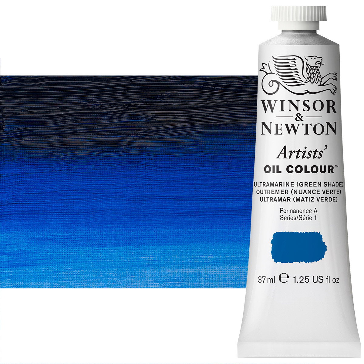 Winsor Newton Artist Oil Ultramarine Green Shade 37ml Tube - (44763)