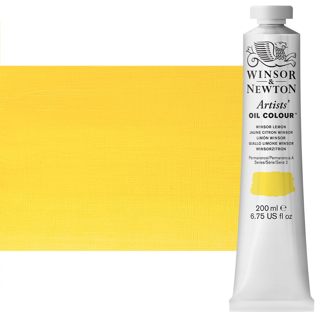 Winsor Newton Artist Oil Winsor Lemon 200ml Tube - (83376)