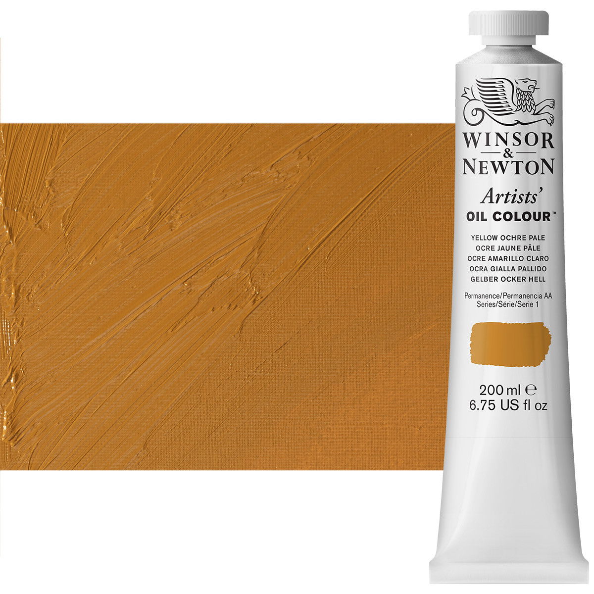Winsor Newton Artist Oil Yellow Ochre Pale 200ml Tube - (83380)