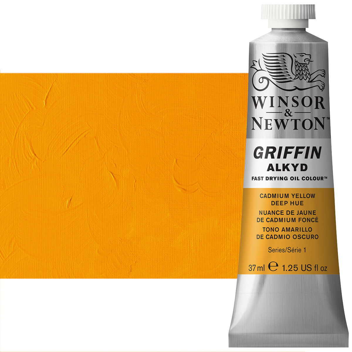 Winsor & Newton Griffin Alkyd Oil Color 37mL Tube Cadmium Yellow Deep Hue - (200014421)