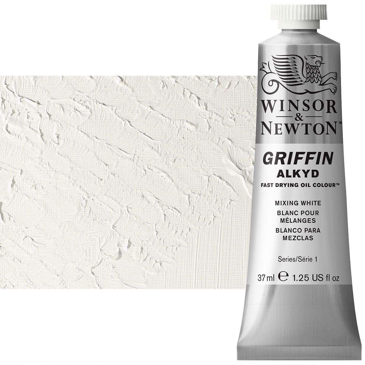 Winsor & Newton Griffin Alkyd Oil Color 37mL Tube Mixing White - (56843)
