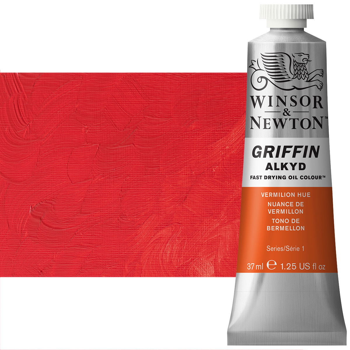 Winsor & Newton Griffin Alkyd Oil Color 37mL Tube Vermilion Hue - (33352)