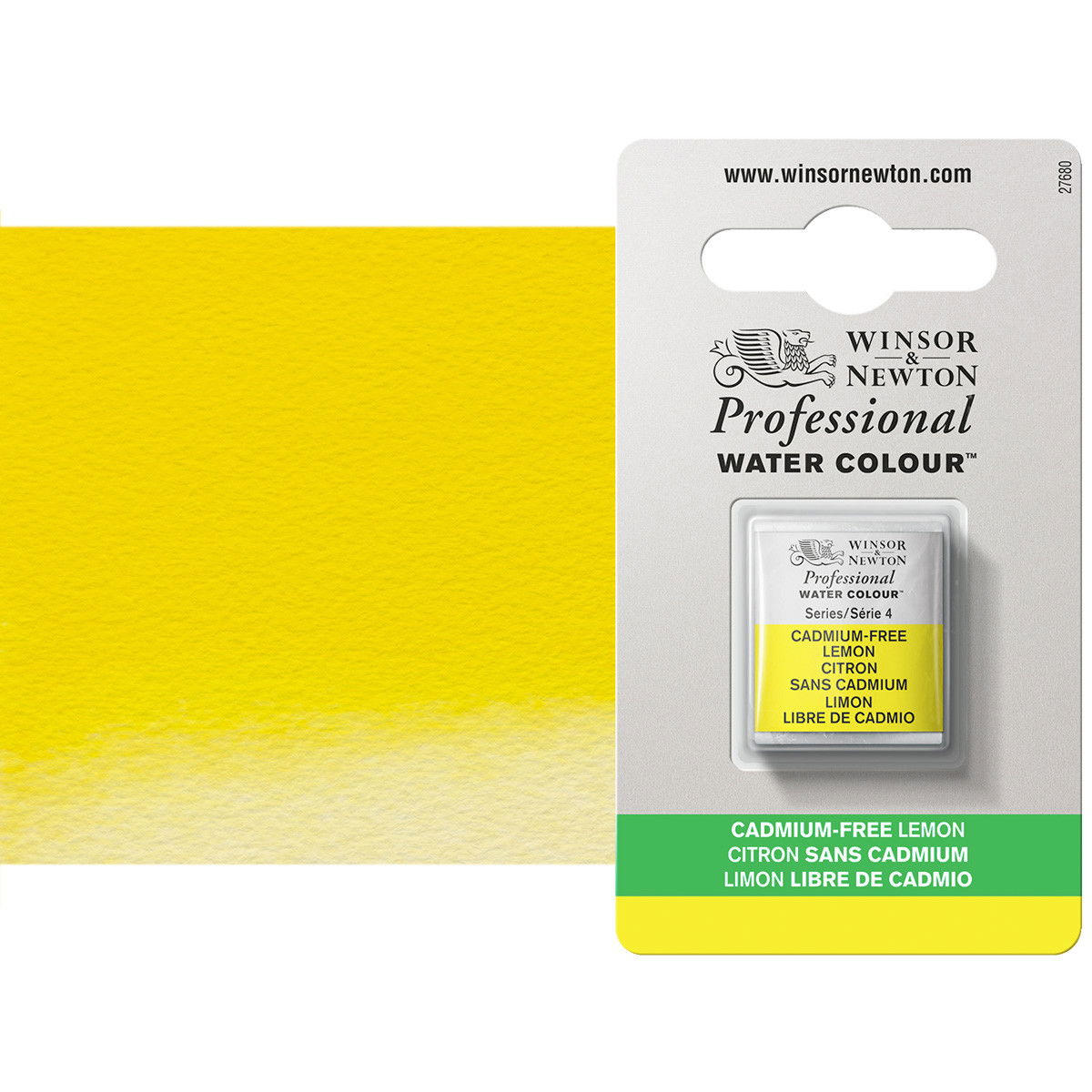 Winsor Newton Professional Watercolor Cadmium-Free Lemon 1/2-Pan - (200030779)