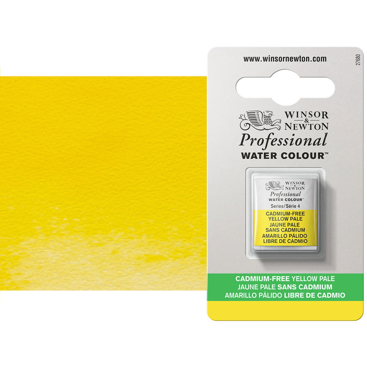 Winsor Newton Professional Watercolor Cadmium-Free Yellow Pale 1/2-Pan - (200030785)
