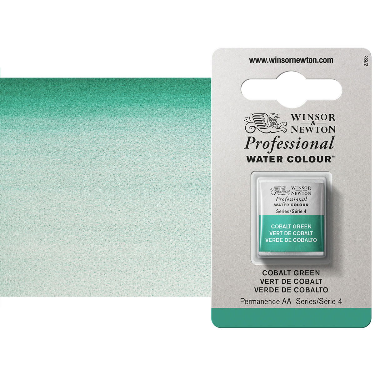 Winsor Newton Professional Watercolor Cobalt Green 1/2-Pan - (49353)