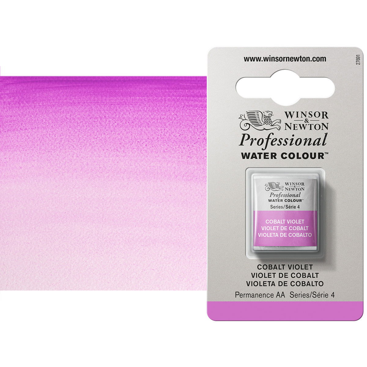 Winsor Newton Professional Watercolor Cobalt Violet 1/2-Pan - (49357)