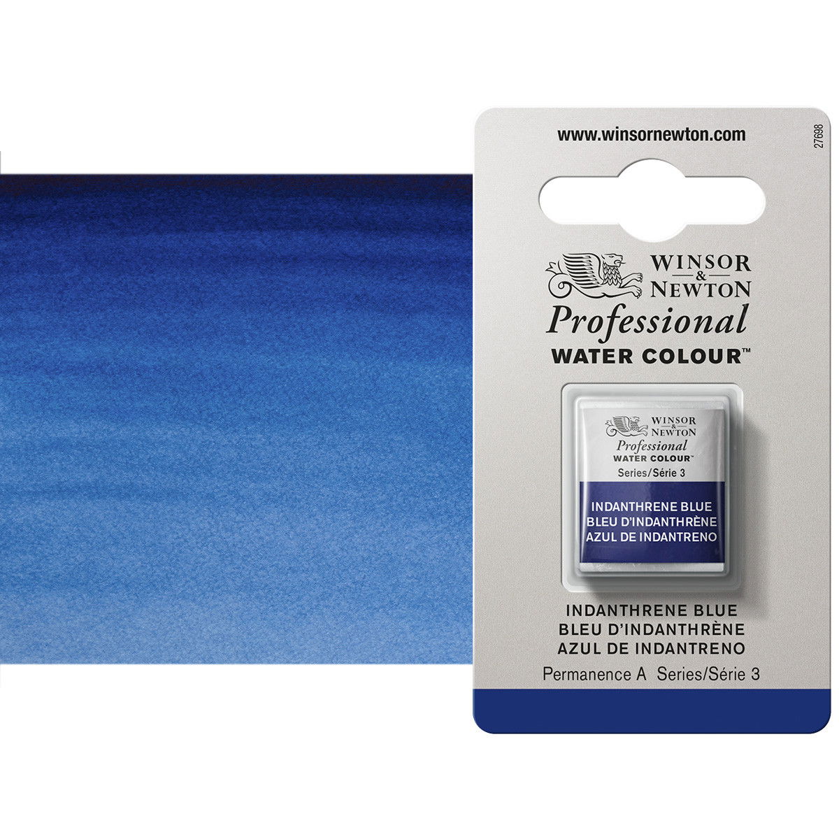 Winsor Newton Professional Watercolor Indanthrene Blue 1/2-Pan - (49361)