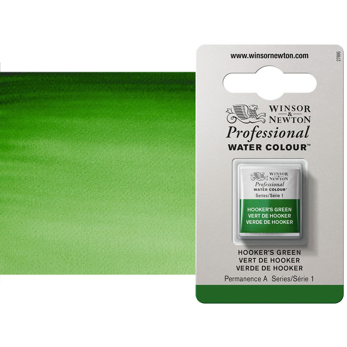 Winsor Newton Professional Watercolor Hookers Green 1/2-Pan - (47117)