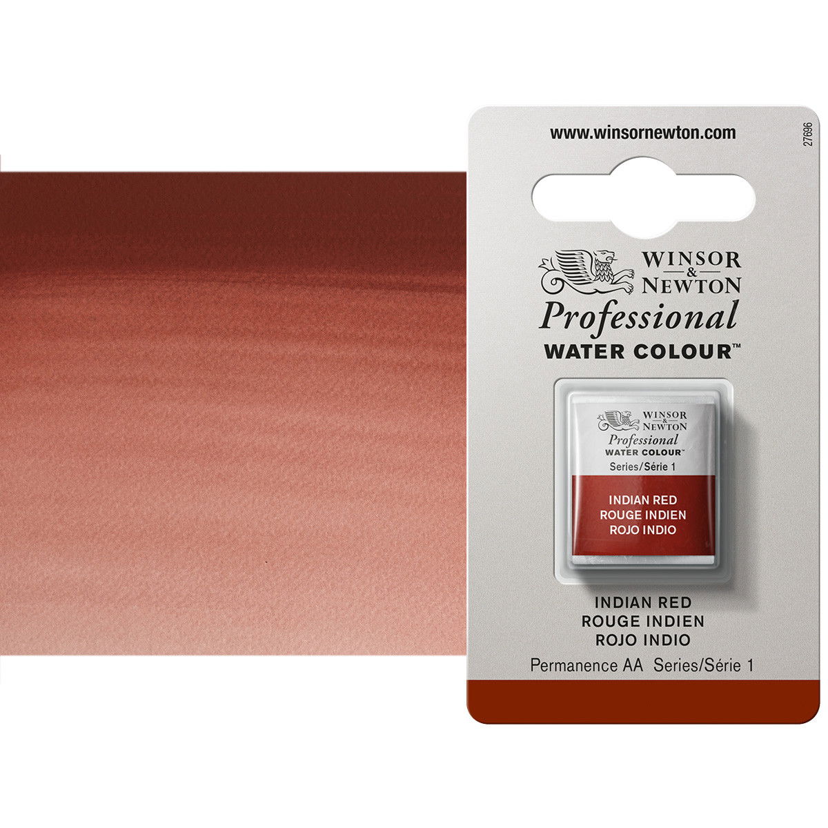 Winsor Newton Professional Watercolor Indian Red 1/2-Pan - (33784)