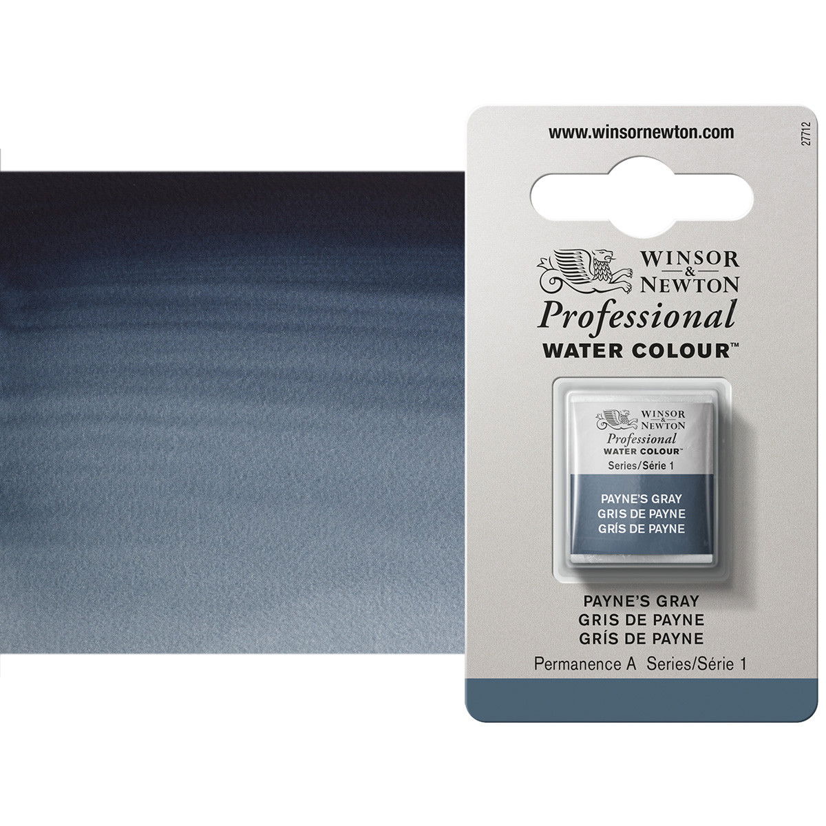 Winsor Newton Professional Watercolor Payne's Gray 1/2-Pan - (49372)
