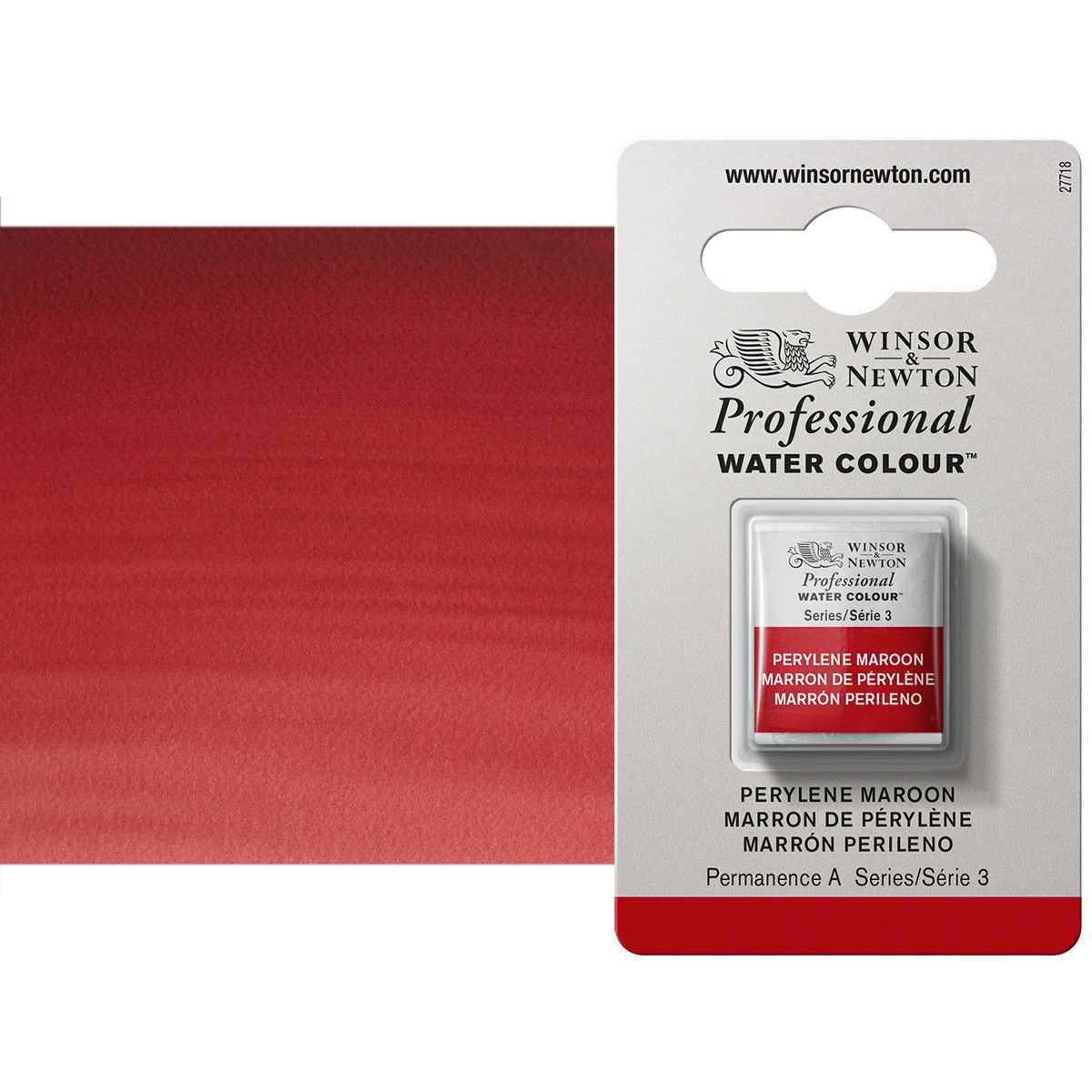 Winsor Newton Professional Watercolor Perylene Maroon 1/2-Pan - (49377)