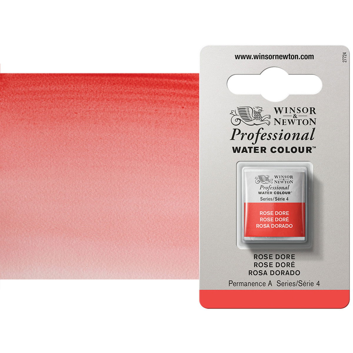 Winsor Newton Professional Watercolor Rose Dore 1/2-Pan - (49382)