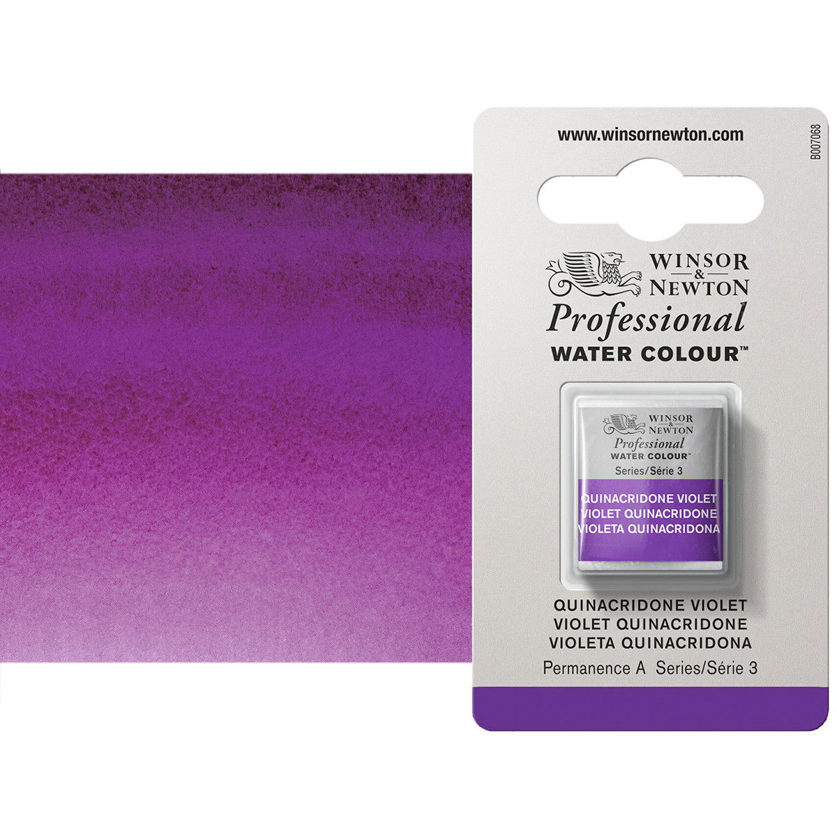 Winsor Newton Professional Watercolor Quinacridone Violet 1/2-Pan - (200030787)