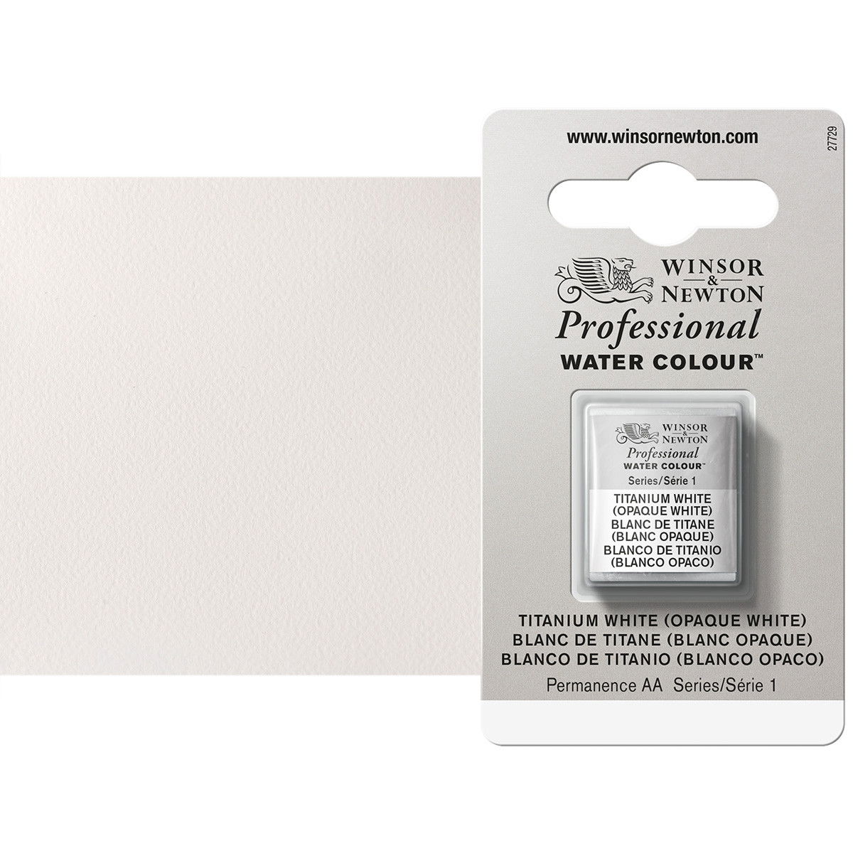 Winsor Newton Professional Watercolor Titanium White 1/2-Pan - (49386)