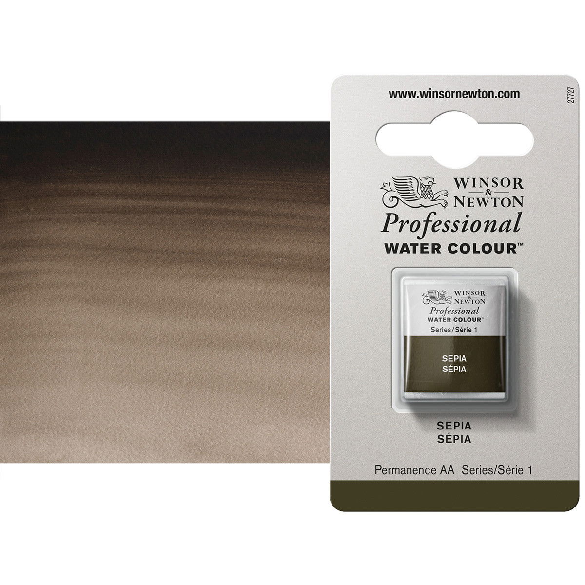 Winsor Newton Professional Watercolor Sepia 1/2-Pan - (33815)