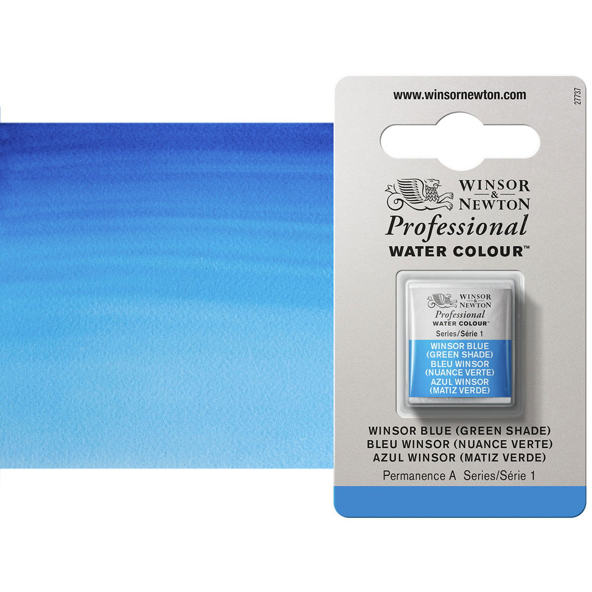 Winsor Newton Professional Watercolor Winsor Blue (Green Shade) 1/2-Pan - (49391)