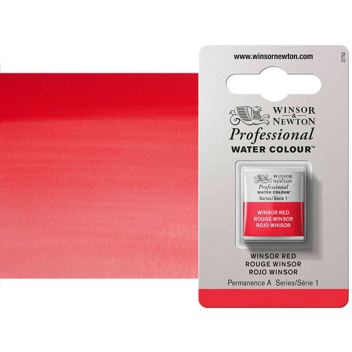 Winsor Newton Professional Watercolor Winsor Red 1/2-Pan - (49397)