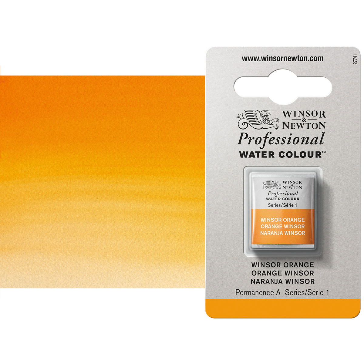 Winsor Newton Professional Watercolor Winsor Orange 1/2-Pan - (49396)