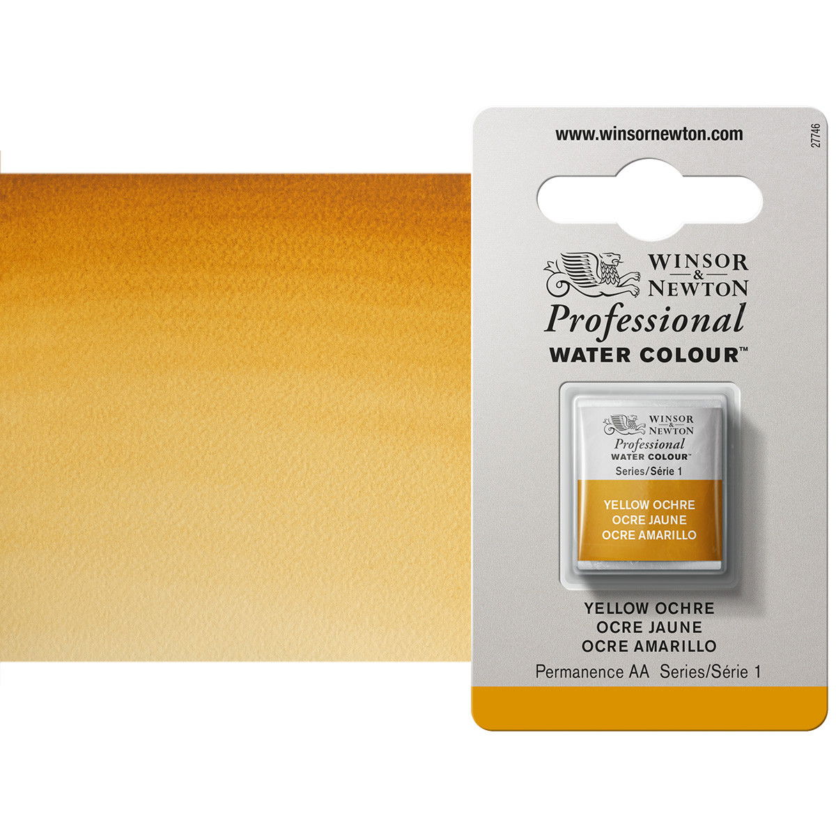Winsor Newton Professional Watercolor Yellow Ochre 1/2-Pan - (33829)