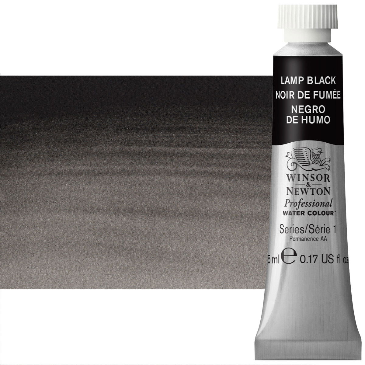 Winsor Newton Professional Watercolor Lamp Black 5ml - (442)