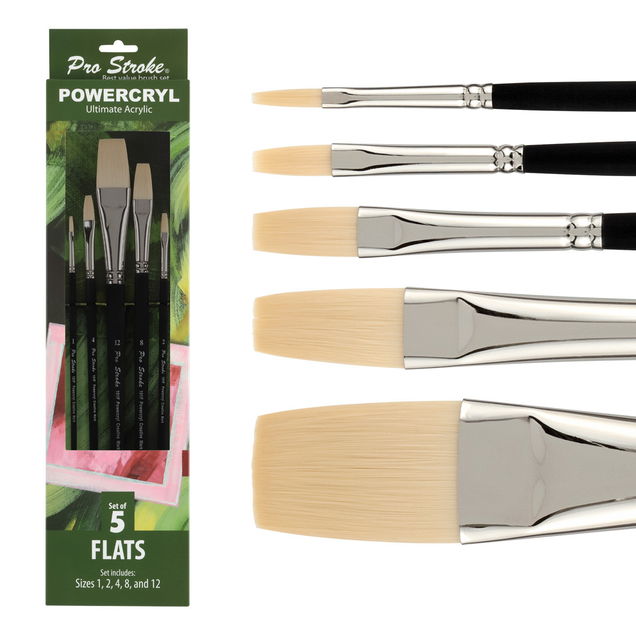 Pro Stroke Powercryl Synthetic Acrylic Brushes Pro Stroke Powercryl Synthetic Acrylic Brushes