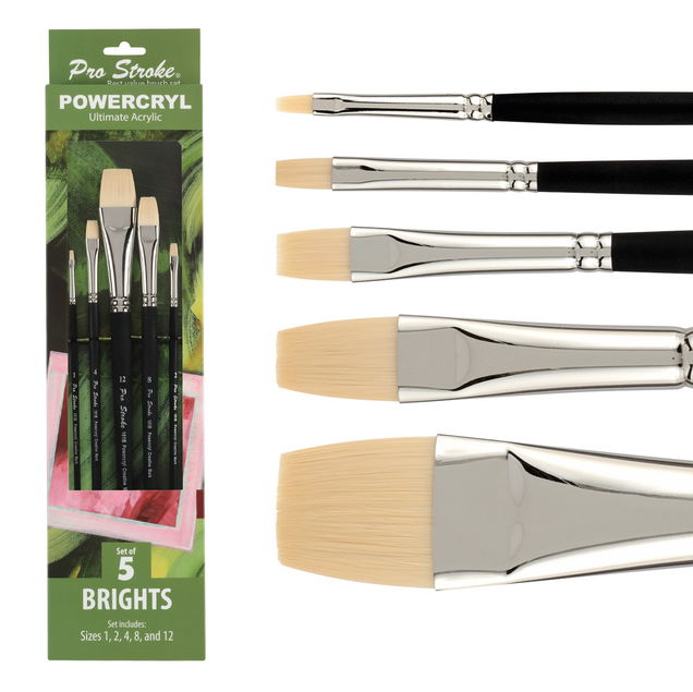 Pro Stroke Powercryl Synthetic Acrylic Brushes Pro Stroke Powercryl Synthetic Acrylic Brushes