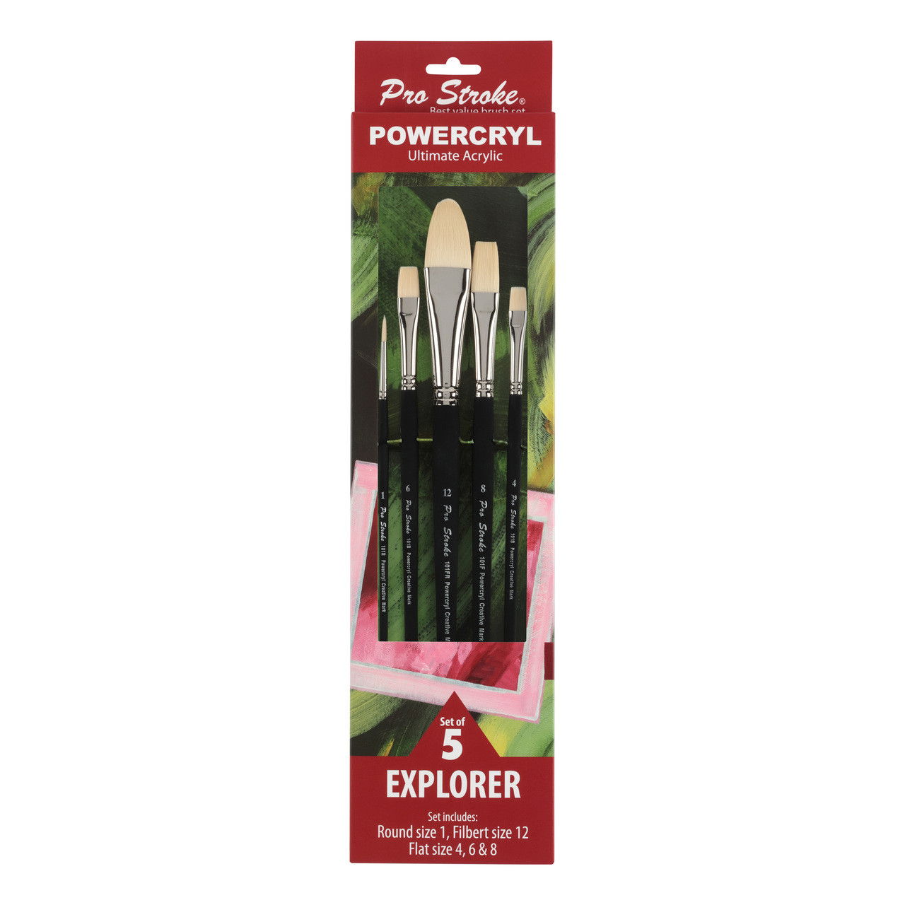 Pro Stroke Powercryl Synthetic Acrylic Brushes