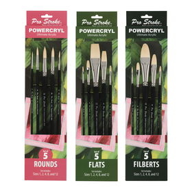 Pro Stroke Powercryl Synthetic Acrylic Brushes
