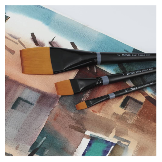 Beste Golden Taklon Short Handle Brush Sets Beste Golden Taklon Short Handle Brush Sets