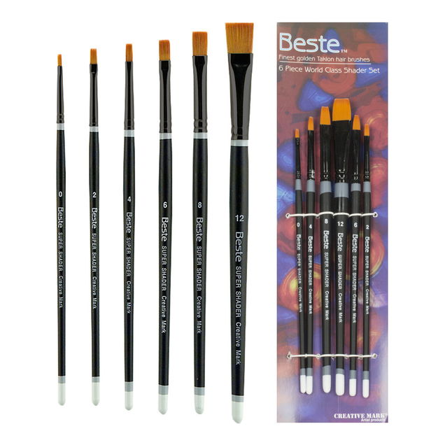 Beste Golden Taklon Short Handle Brush Sets Beste Golden Taklon Short Handle Brush Sets