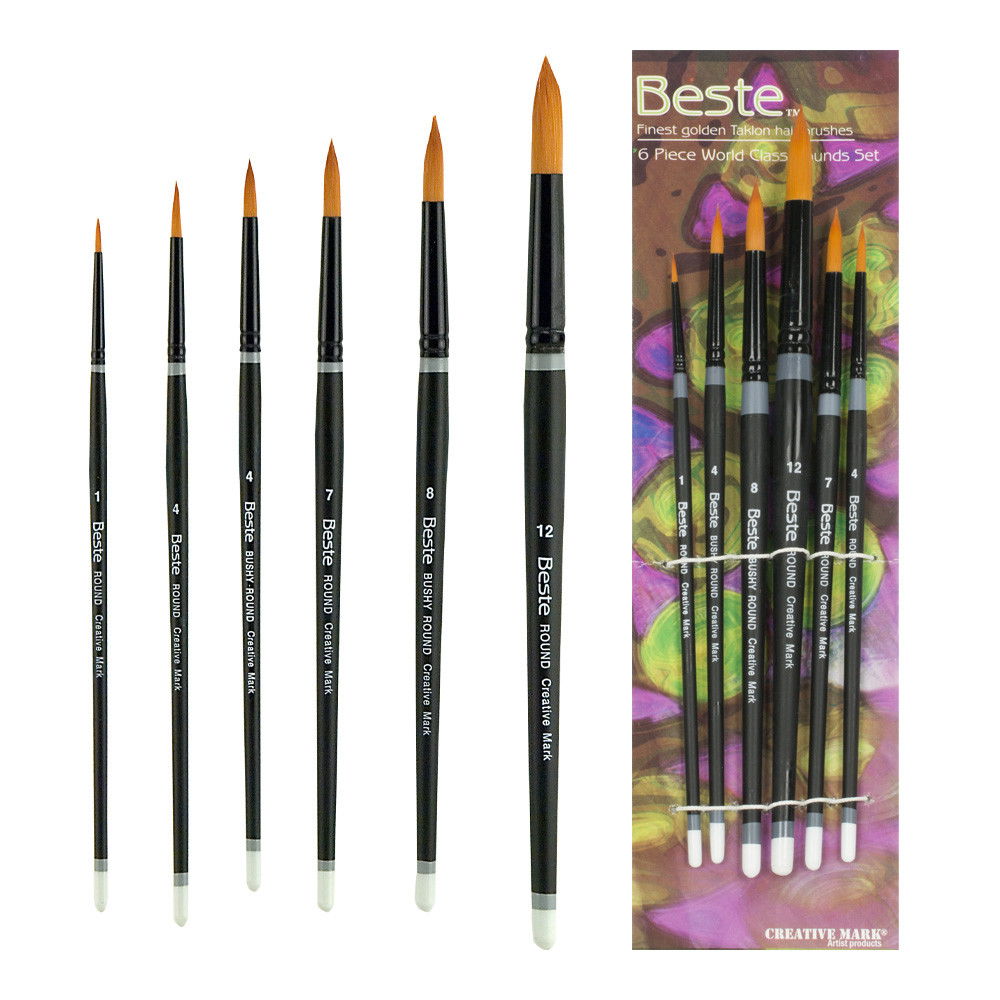 Beste Golden Taklon Short Handle Brush Sets