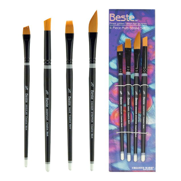 Beste Golden Taklon Short Handle Brush Sets Beste Golden Taklon Short Handle Brush Sets