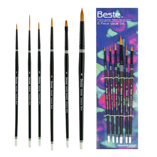 Beste Golden Taklon Short Handle Brush Sets Beste Golden Taklon Short Handle Brush Sets