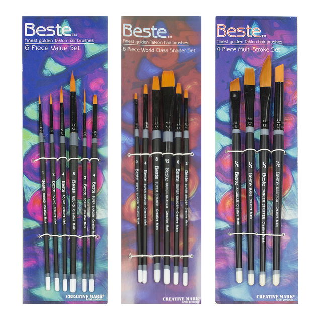 Beste Golden Taklon Short Handle Brush Sets Beste Golden Taklon Short Handle Brush Sets