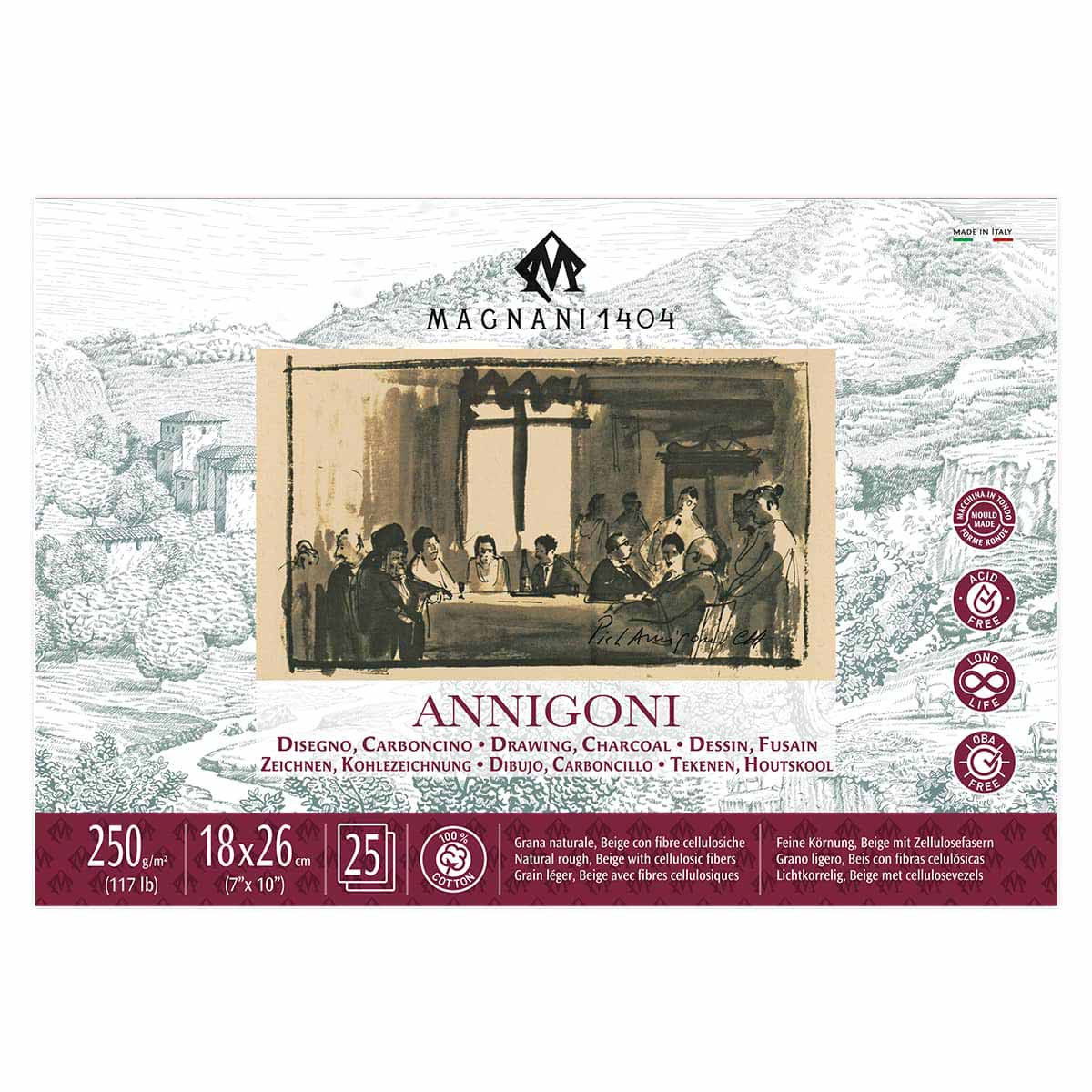 Magnani Annigoni 117 lb. Drawing Paper Pad 7"x10" (18x26cm) - (68624)