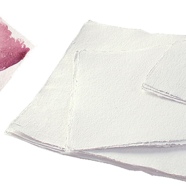 Nujabi Handmade Watercolor Paper Sheet 200 lb. Soft Cold Press 12"x16" - (55057) Nujabi Handmade Watercolor Paper Sheet 200 lb. Soft Cold Press 12"x16" - (55057)