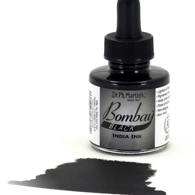 Dr. Ph. Martin's Bombay India Ink 1oz Black Dr. Ph. Martin's Bombay India Ink 1oz Black