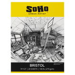 SoHo Bristol Paper Pad 270 gsm 9"x12" (20 Sheets) - (90523) SoHo Bristol Paper Pad 270 gsm 9"x12" (20 Sheets) - (90523)
