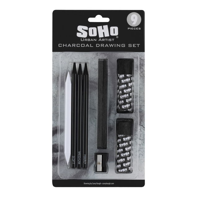 SoHo Urban Artist Charcoal 9-Piece Drawing Set SoHo Urban Artist Charcoal 9-Piece Drawing Set