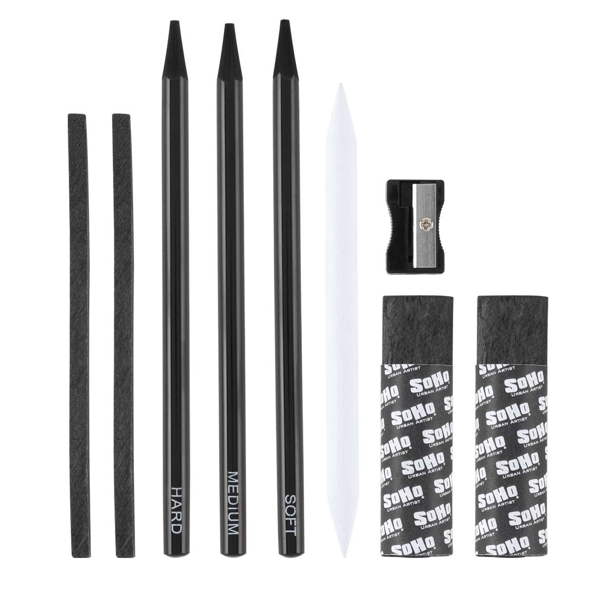 SoHo Urban Artist Charcoal 9-Piece Drawing Set - (91015)