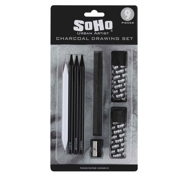 SoHo Urban Artist Charcoal 9-Piece Drawing Set - (91015) SoHo Urban Artist Charcoal 9-Piece Drawing Set - (91015)