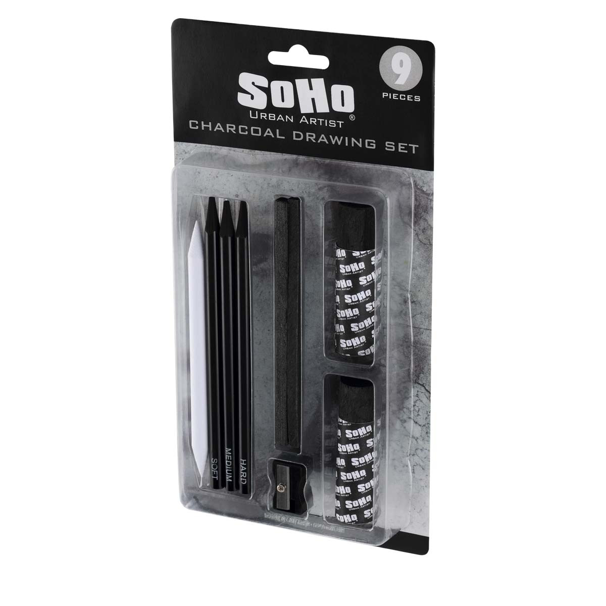 SoHo Urban Artist Charcoal 9-Piece Drawing Set - (91015)